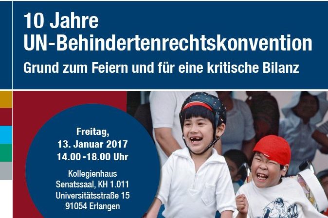 Zum Artikel "10 Jahre UN-Behindertenrechtskonvention – Veranstaltung am 13. Januar 2017"