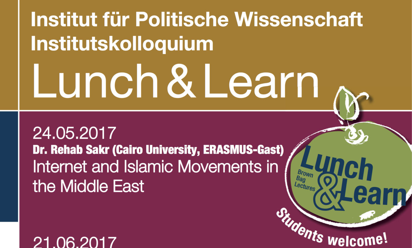 Zum Artikel "Institutskolloquium „Lunch&Learn“"