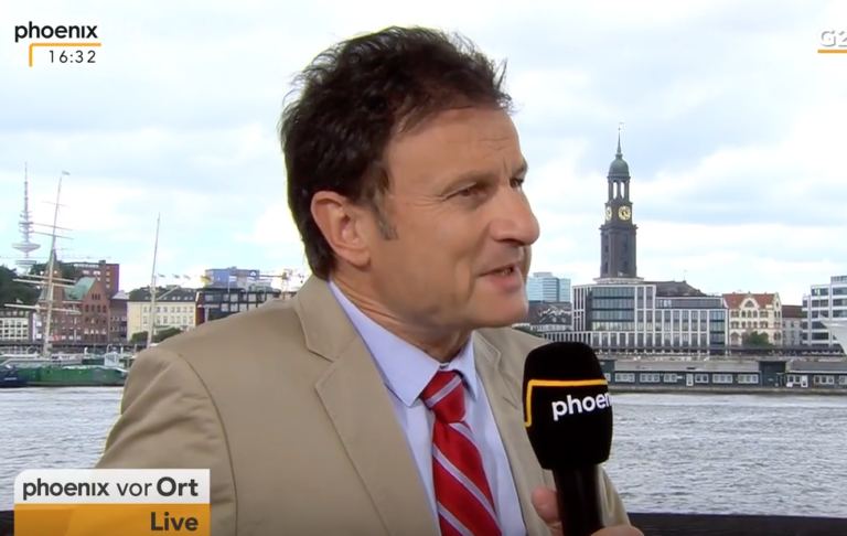 Rückblick auf G20: Prof. Fröhlich kommentierte für Phoenix
