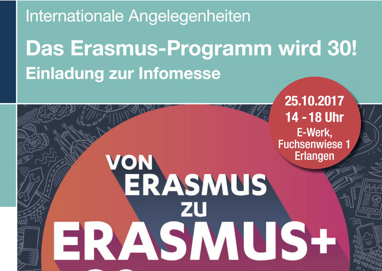 Informationsmesse zum 30-jährigen Erasmus-Jubiläum