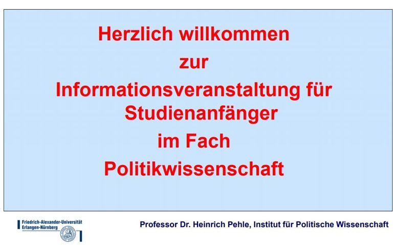 Präsentationsfolien der Einführungsveranstaltung