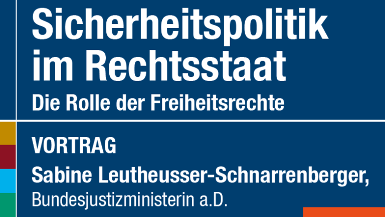 Vortrag „Sicherheitspolitik im Rechtsstaat“ von Leutheusser-Schnarrenberger
