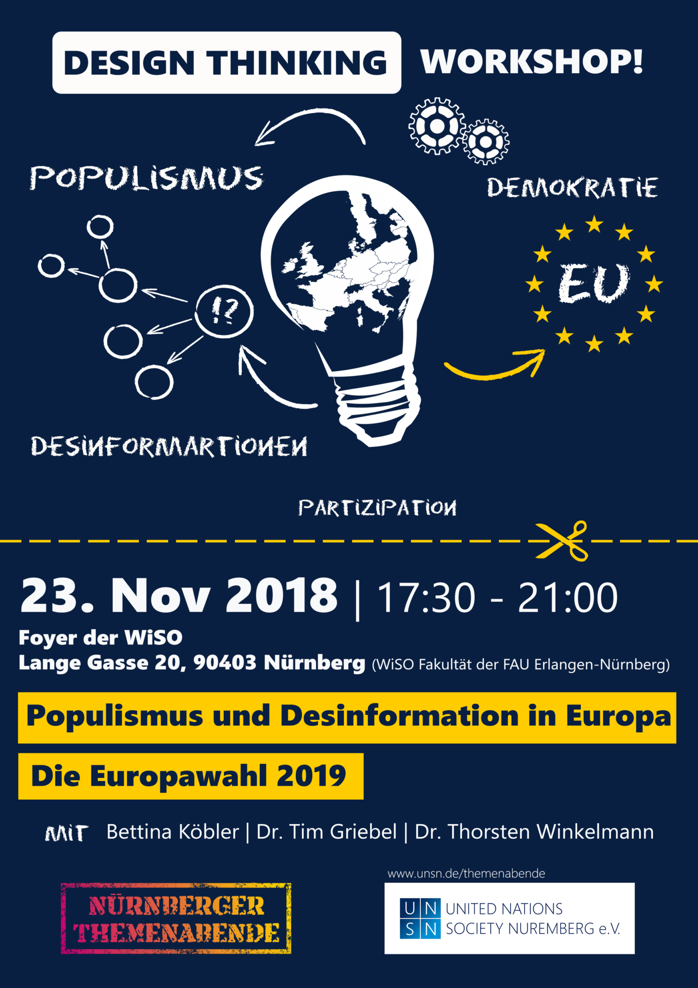 Zum Artikel "Design Thinking Workshop zu Populismus und Desinformationen in Europa – Die Europawahl 2019"