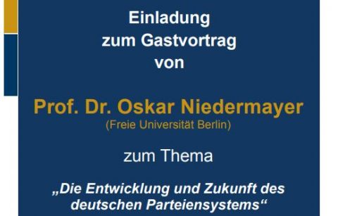 Zum Artikel "Gastvortrag von Prof. Niedermayer: „Die Entwicklung und Zukunft des deutschen Parteiensystems“"