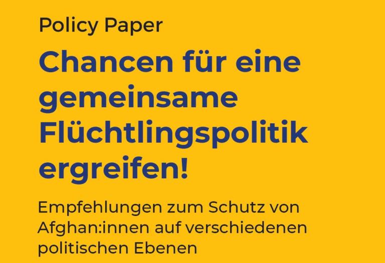 Positionspapier des Forschungsbereichs MFI zu Afghanistan