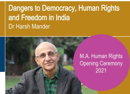 Zum Artikel "Gastvortrag von Dr. Harsh Mander: „Dangers to Democracy, Human Rights and Freedom in India“"