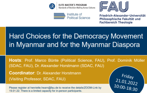 Zum Artikel "Sypmosium „Hard Choices for the Democracy Movement in Myanmar and for the Myanmar Diaspora“"