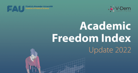 Titelbild des Academic Freedom Index - Abstrakte Illustration mit einer Person