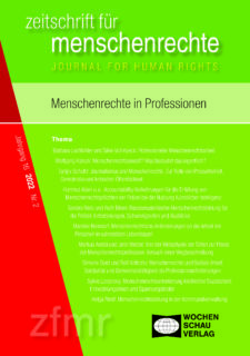 Zum Artikel "Neue Ausgabe der Zeitschrift für Menschenrechte (zfmr): Menschenrechte in Professionen"