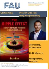 Vortragsflyer mit Foto, Titel und weiteren Informationen