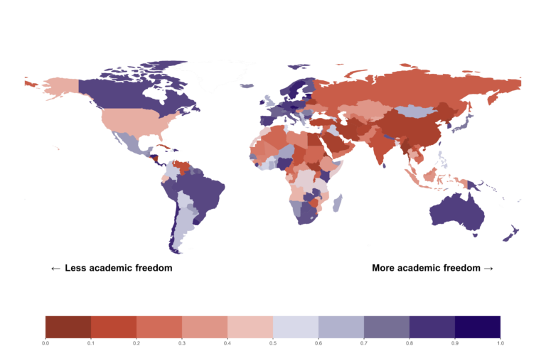 Die Autonomie der Universitäten in den USA fällt weit hinter die ihrer Vergleichsgruppe zurück
